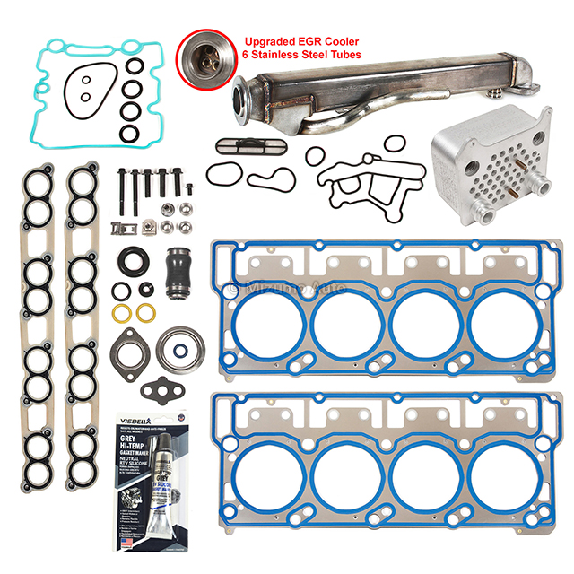  Ford 6.0 Upgraded Oil Cooler EGR Cooler Kit Head Gasket 20mm Dowel Pins