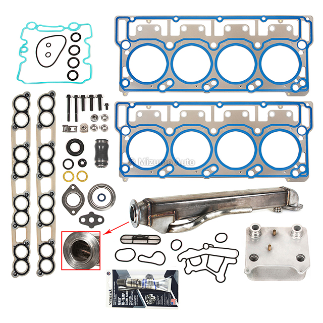 Ford 6.0 EGR Delete Kit Upgraded Oil Cooler Intake Gaskets Head Gaskets 18mm