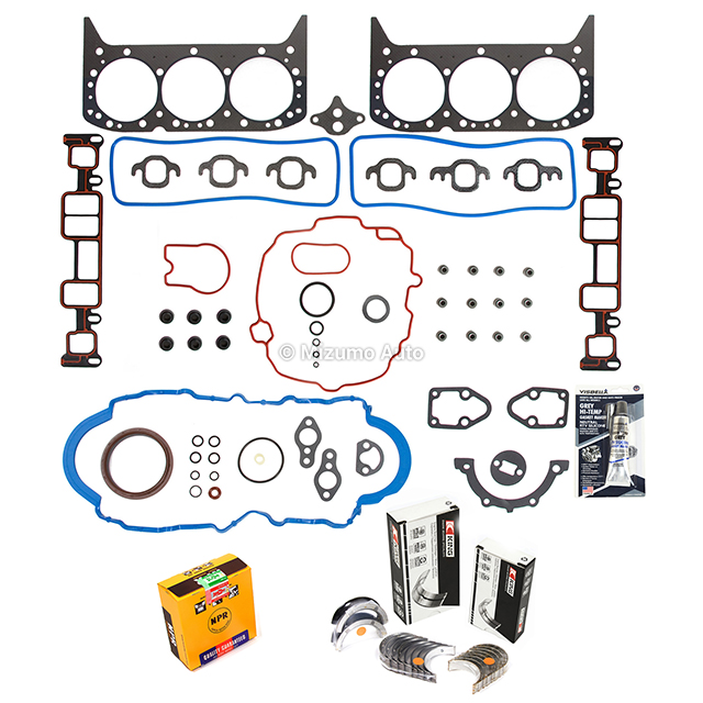 Full Gasket Set Pistons Bearings Fit 96-04 Chevrolet Isuzu GMC 4.3