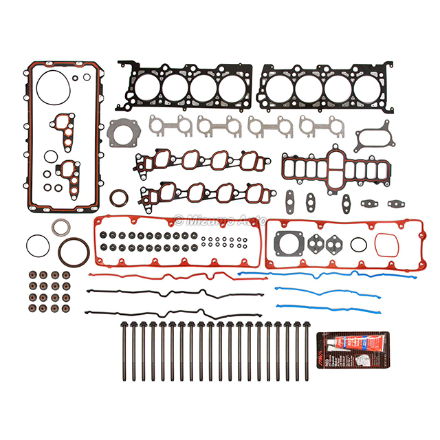 Full Gasket Set Head Bolts for 00-04 Ford Mercury Lincoln V8 4.6 VIN W X SOHC