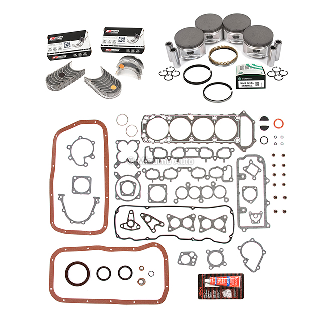 11-600, HS9646PT, CS9946 Full Gasket Set Pistons Bearings Fit 89-90 Nissan 240SX 2.4L SOHC KA24E