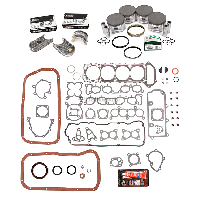 Fits 89-90 Nissan 240SX 2.4L Pistons Main Rod Bearings KA24E