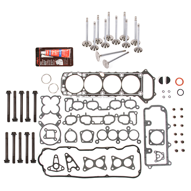 HS9646PT-1, ES74026 Head Gasket Set Intake Exhaust Valves Fit 90-92 Nissan Axxess Stanza 2.4L KA24E