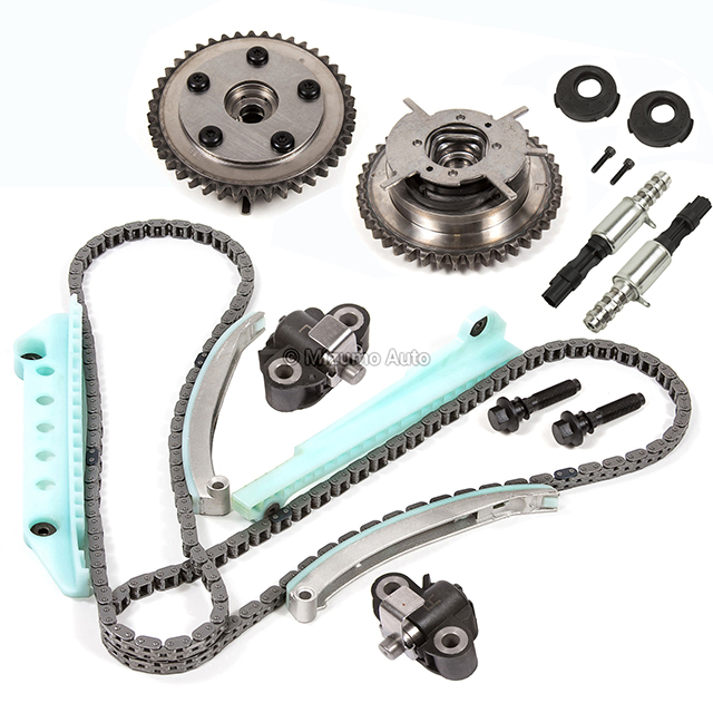 Timing Chain Kit Cam Phaser VCT Selenoid Fit 05-10 Ford 4.6L TRITON 3 ...